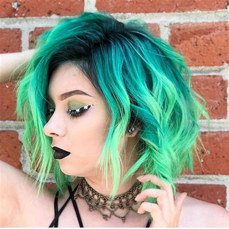 green ombre hair short|ombre hair color for short.